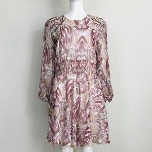 GIAMBA floral print sheer georgette dress